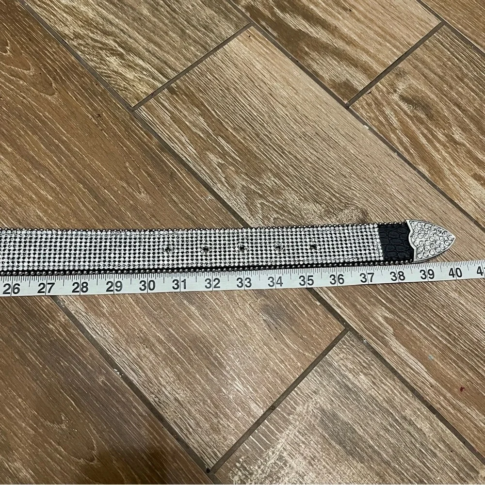 Rhinestones Western Leather Belt